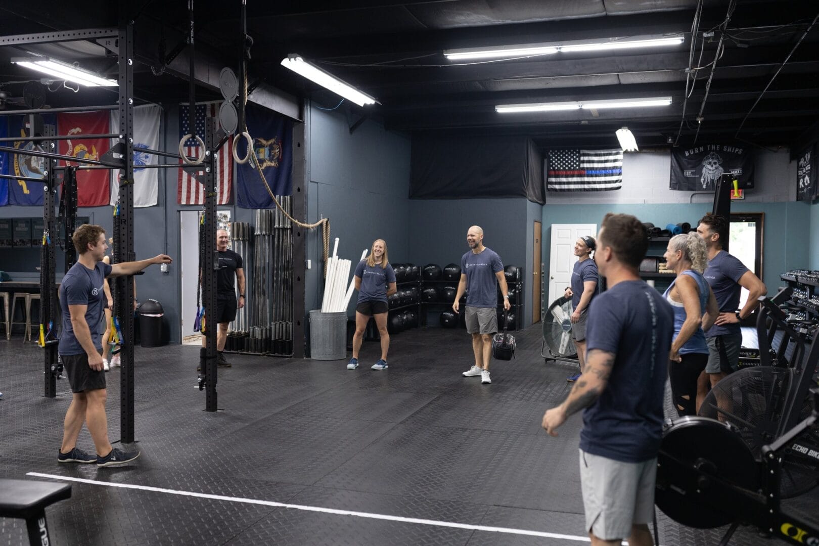 A high-intensity CrossFit class in progress at The Forge.